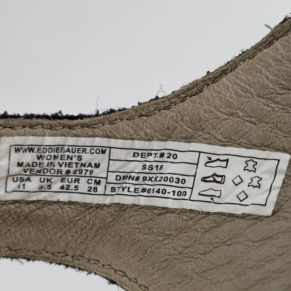 Eddie Bauer Women's Platform Cork Wedge Slingback Sandals Black 11 - Picture 10 of 15